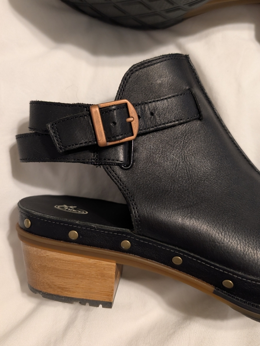 Chaco Cataluna Clog Leather Heeled Mules Size 10 - Picture 7 of 11